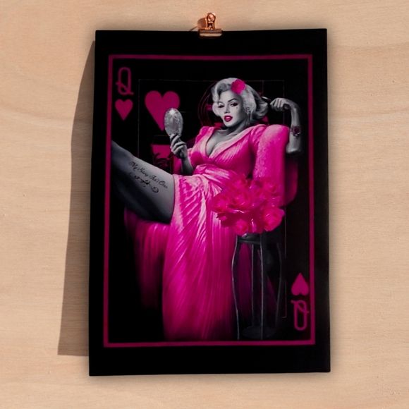 Marilyn Monroe Pink Queen Card GANGSTER Art Set - Picture 3 of 13